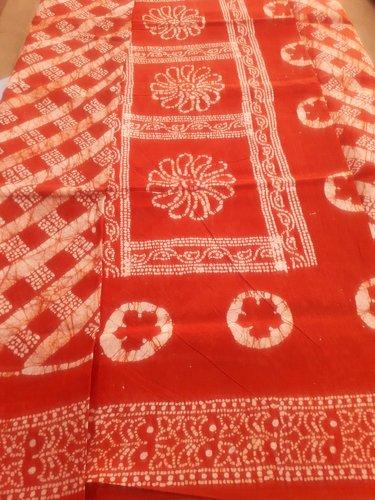 PL COTTON SAREES WITH SOLID WAX CRACK DESIGNS